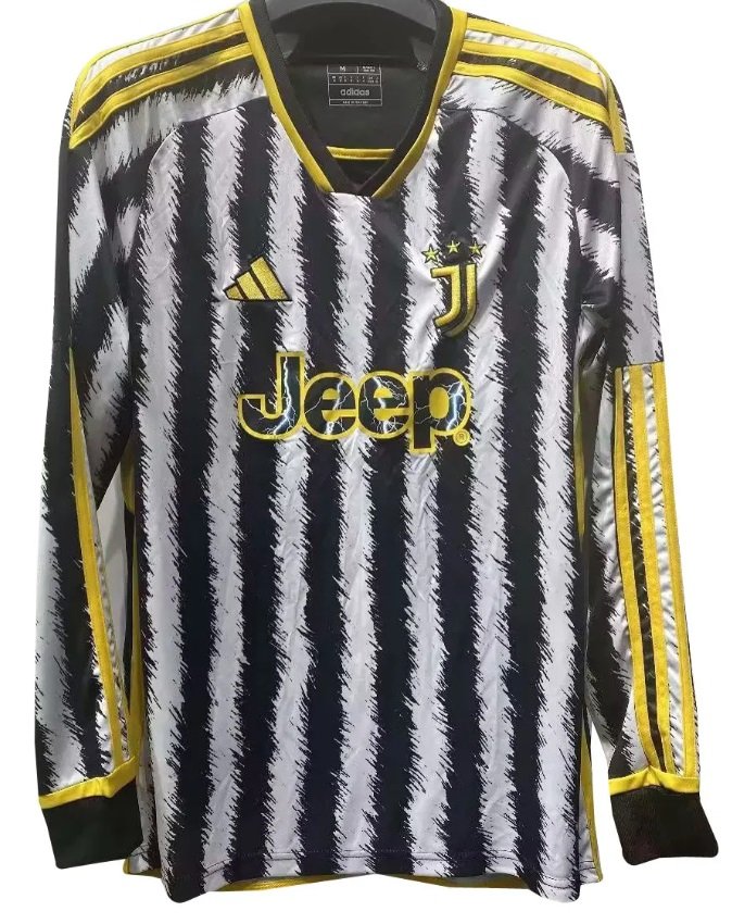 Camisa I Juventus 2023 2024 Adidas oficial manga comprida
